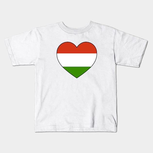 Heart - Hungary Kids T-Shirt by Tridaak